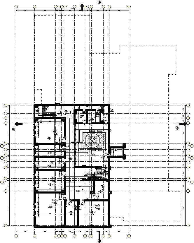 2D ground floor plan in AutoCAD 