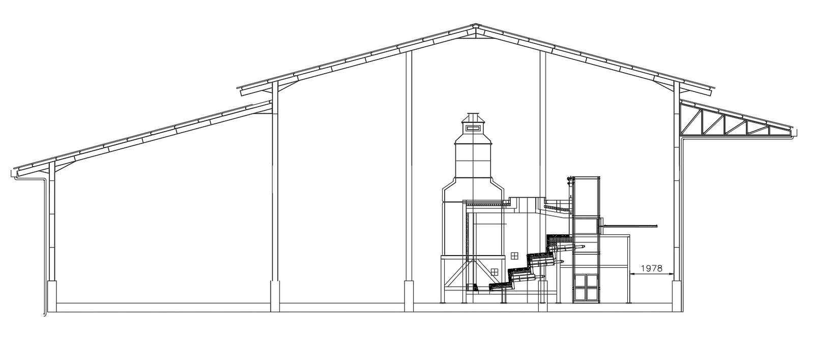  2D Layout Plan of Secondary Chamber in DWG CAD Drawing file