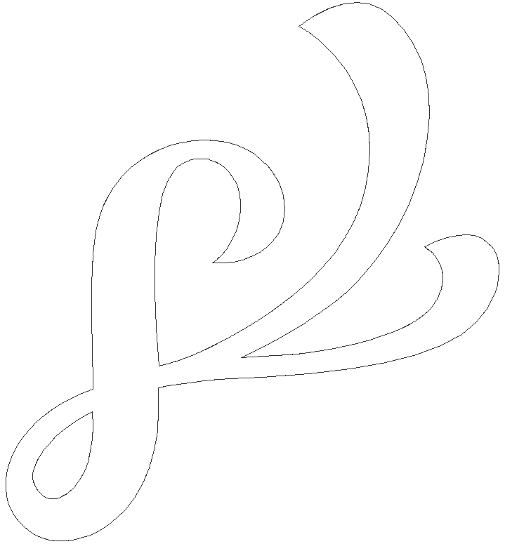 2D letter art  creation DWG AutoCAD file
