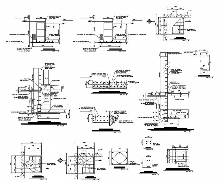 2 cad drawing of construction elevation auto cad software