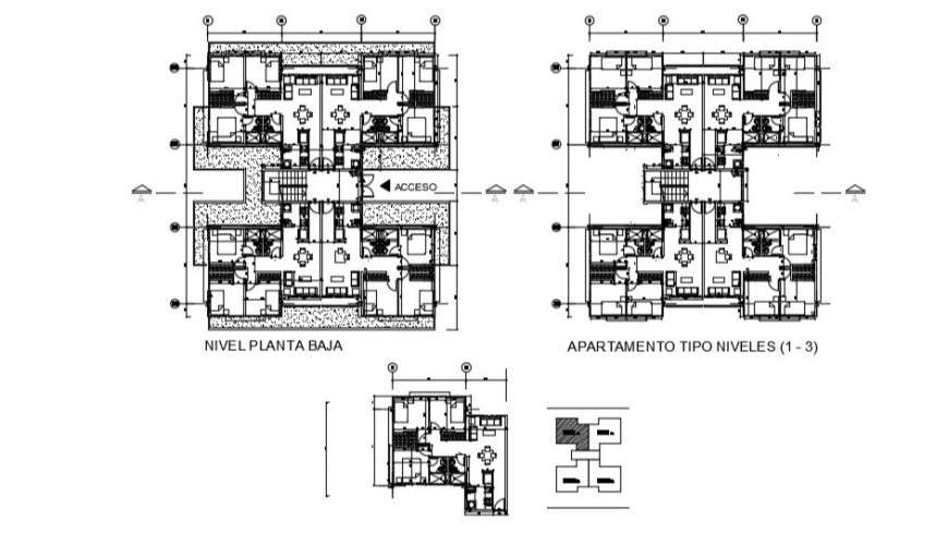 2 d cad drawing of apartment plan auto cad software