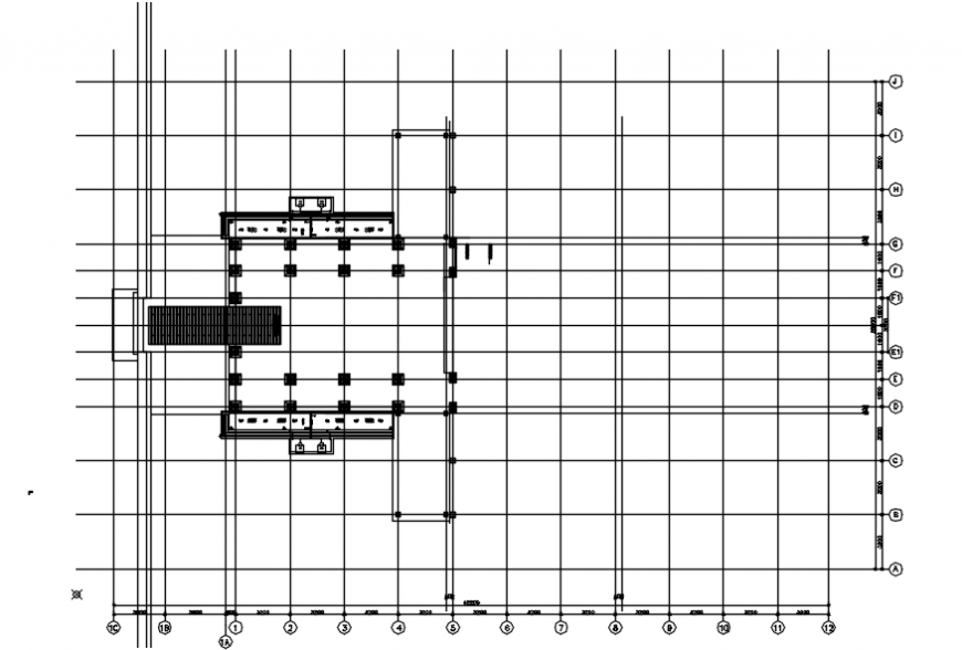 2 d cad drawing of building plan Auto Cad software