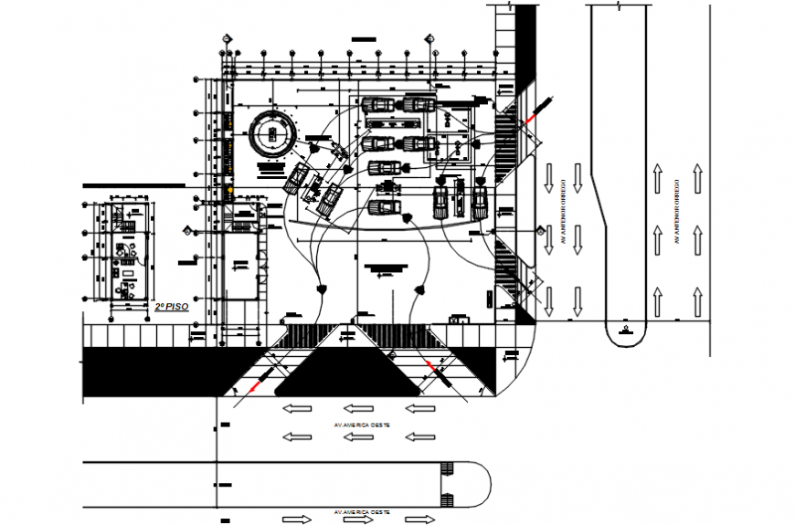 2 d cad drawing of car parking area  2 Auto Cad software