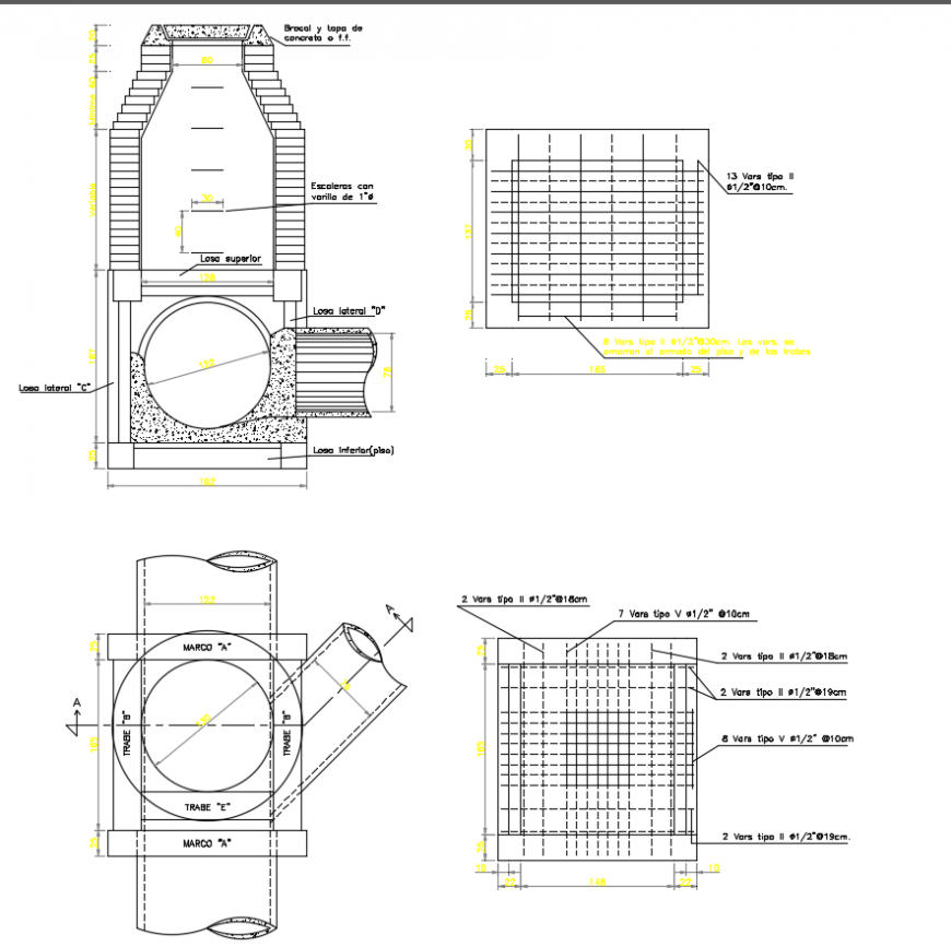 2 d cad drawing of junction box auto cad software