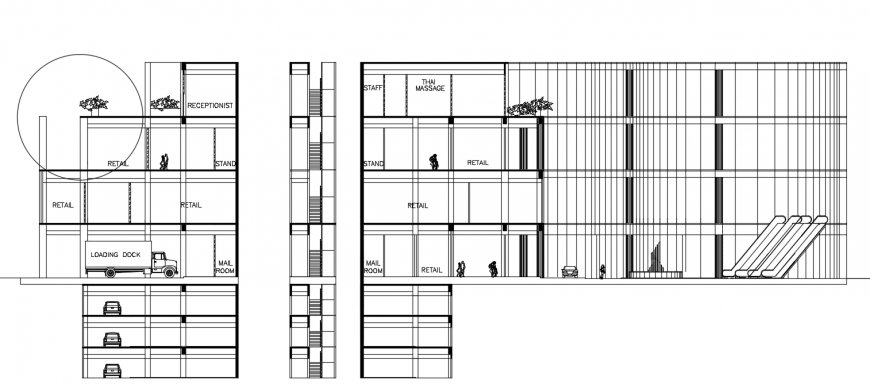 2 d cad drawing of loading dock auto cad software