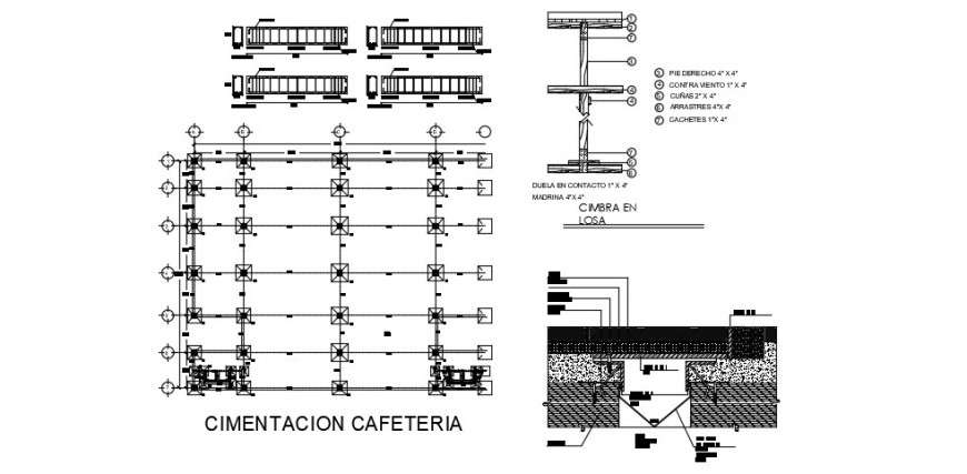 2 d cad drawing of plan structural section  2 auto cad software