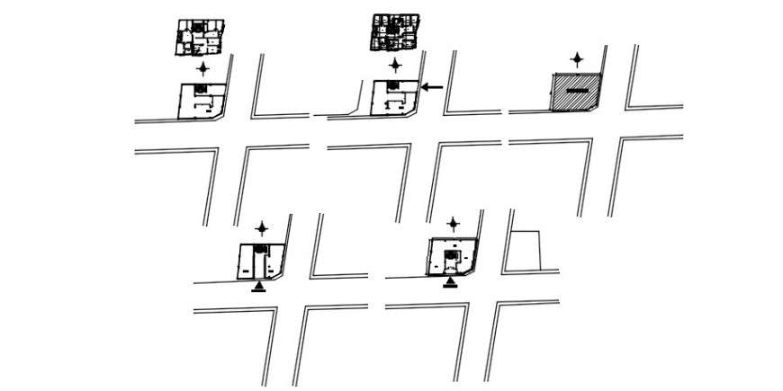 2 d cad drawing of route map direction auto cad software