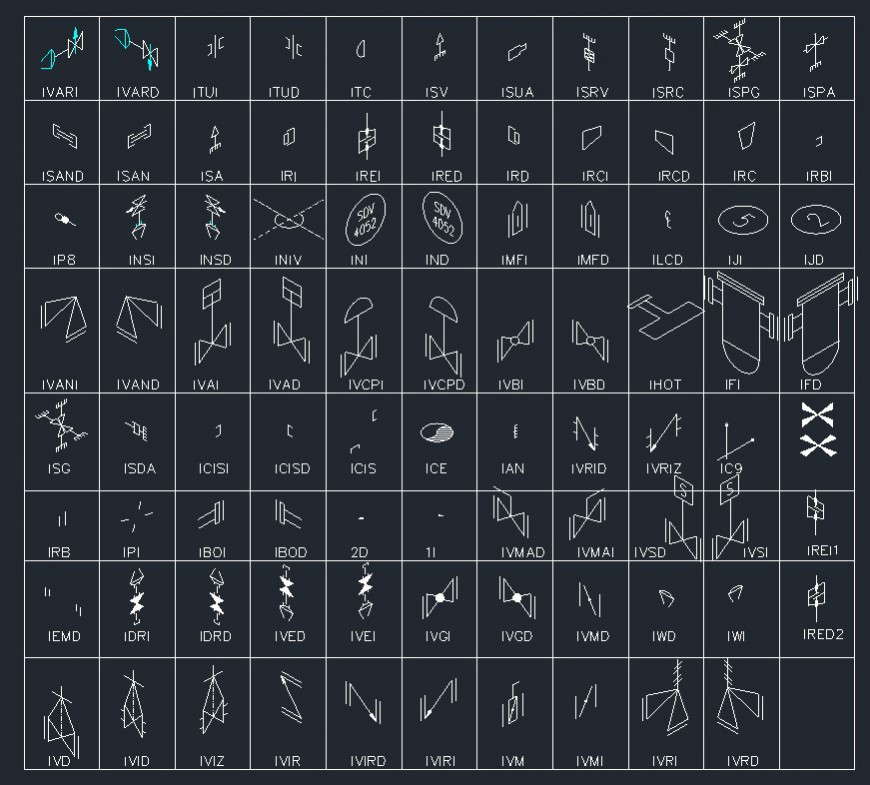 2 d cad drawing of signs and symbols auto cad software