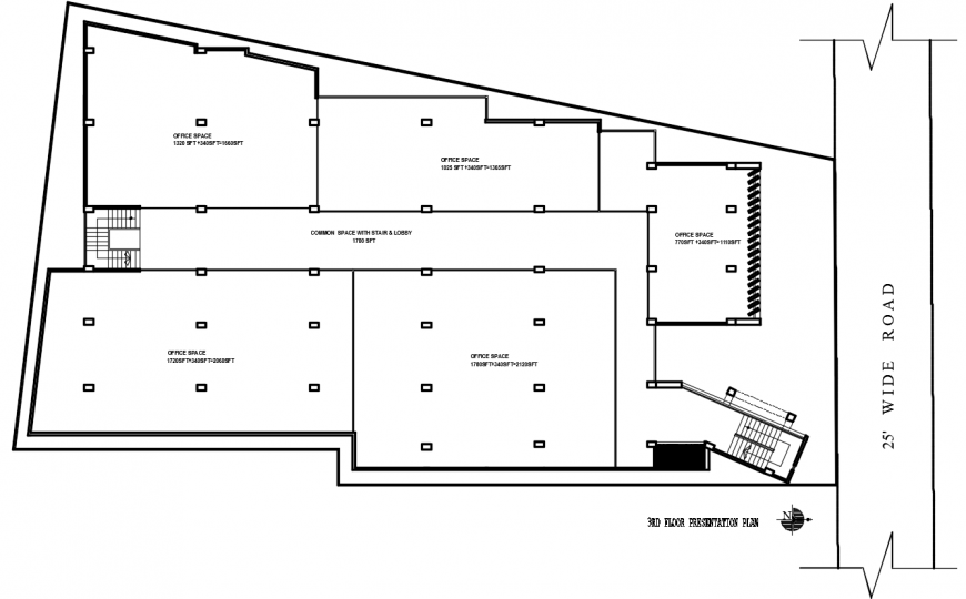 2 d cad drawing of third-floor auto cad software