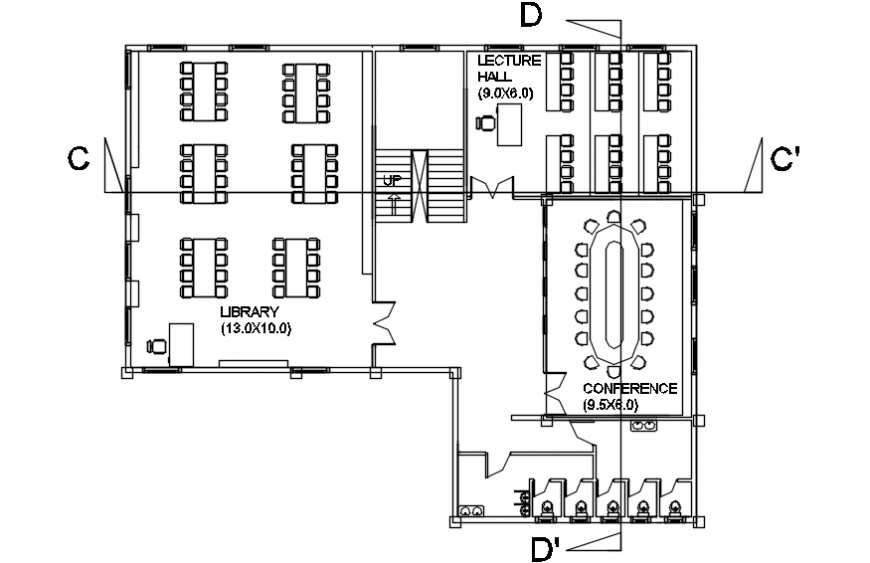 2 d cad drawing of third floor Auto Cad software