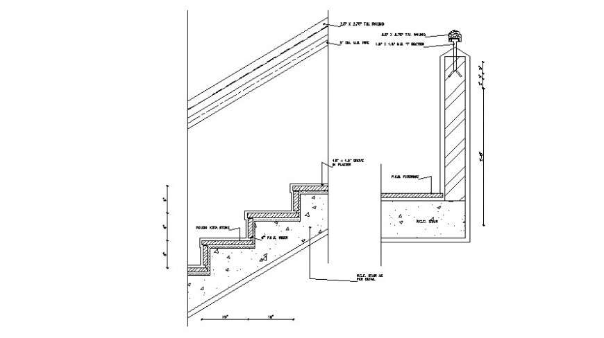 2 d cad drawing with stair 2  Auto Cad software