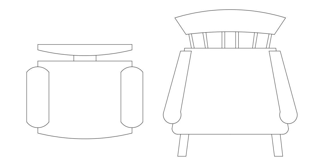 2d Furniture Blocks Design Chair Elevation Drawing AutoCAD Block Free Download