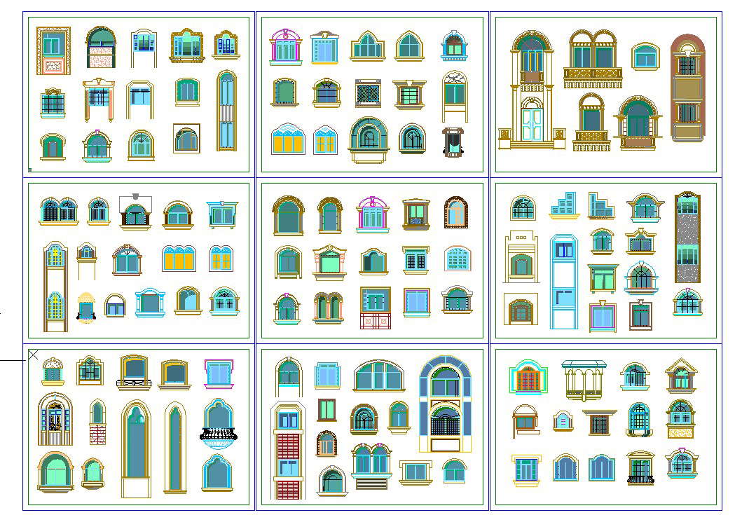WIndow cad blocks 