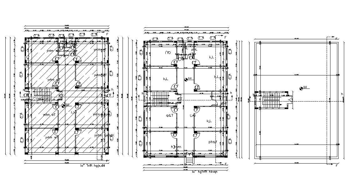 2d Dormitory Building Design Floor Layout Plan 
