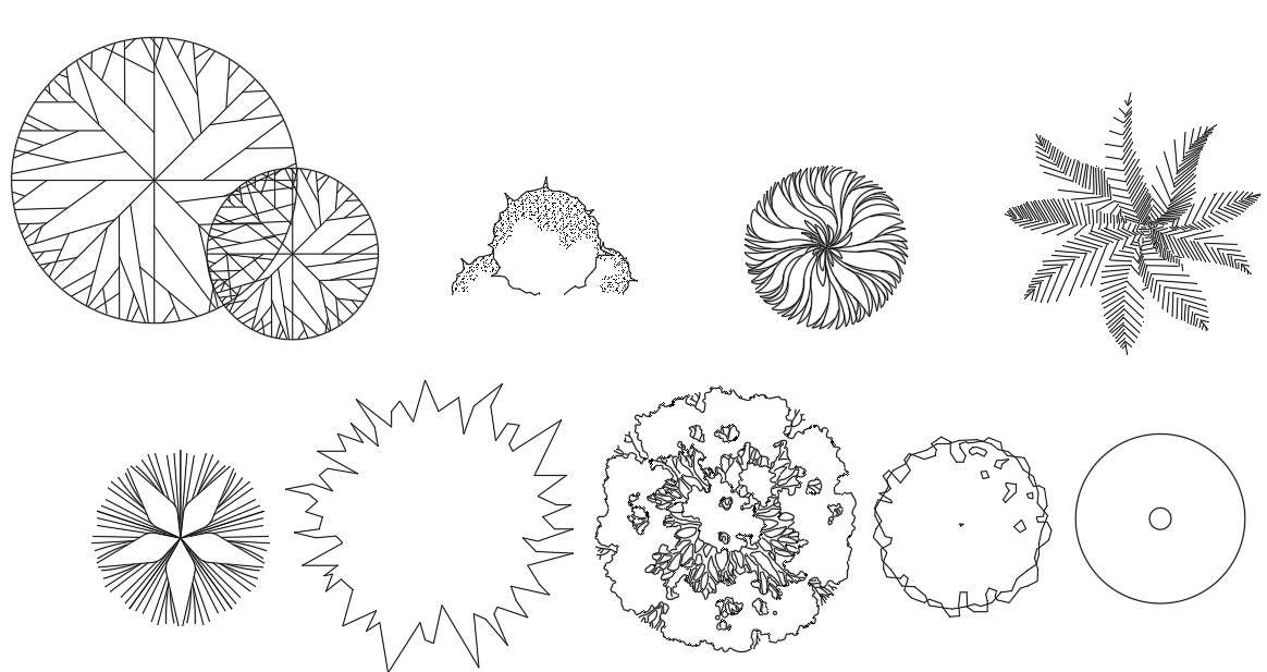 2d Plant CAD Blocks For Landscape Drawing