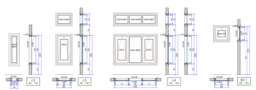 2d  cad drawing of door elevation autocad software