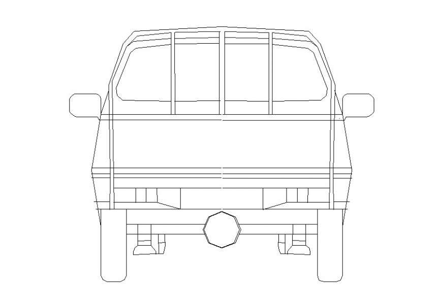 2D block of transportation vehicle AutoCAD file