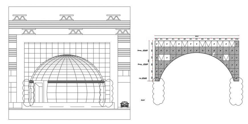 2d building elevation design autocad file