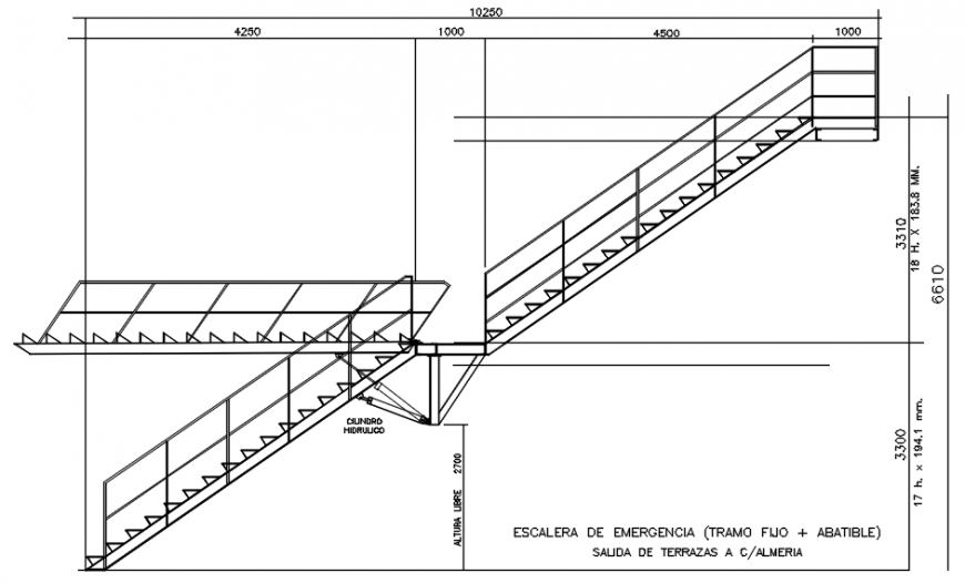 2d CAD staircase design drawings autocad software file