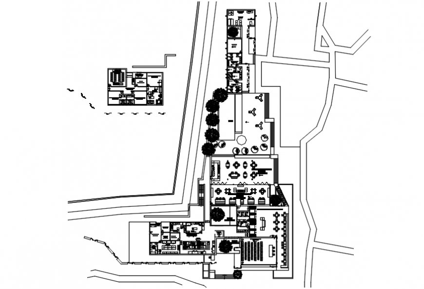 2d cad drawing of 1000 islands resorts AutoCad software