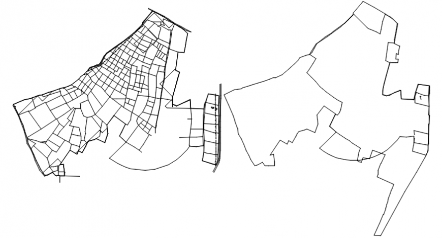 2d cad drawing of  plain plot 2 autocad software
