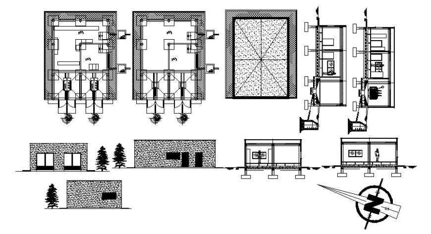 2d cad drawing of beam-column  auto cad software