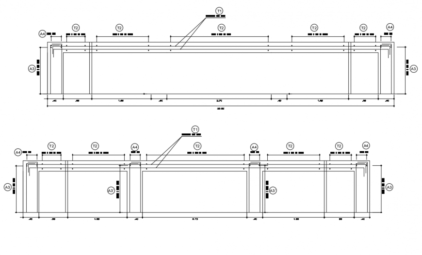 2d cad drawing of bridge concrete types autocad software