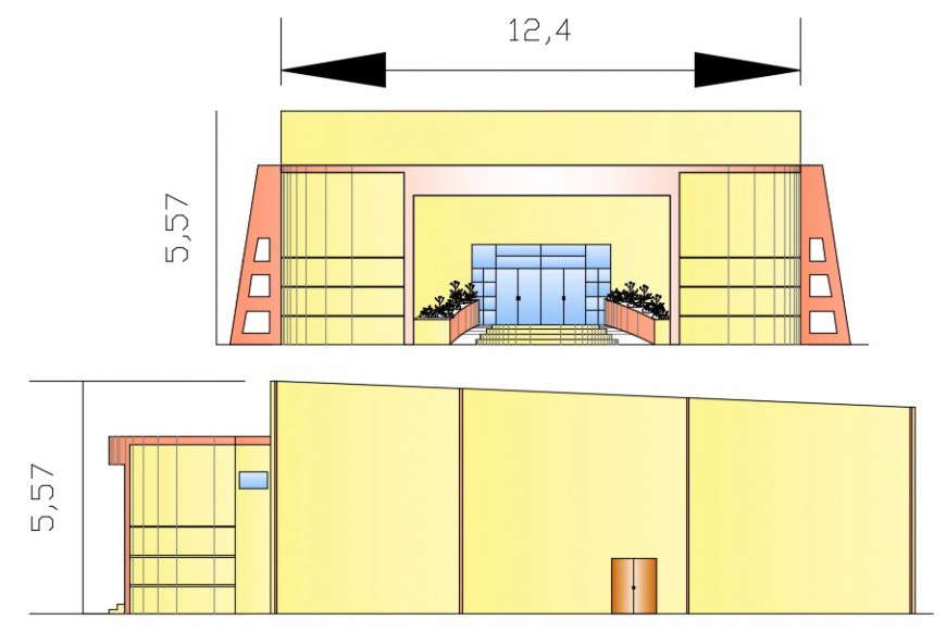 2d cad drawing of cultural center autocad software