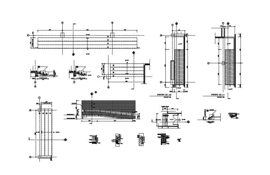 2d Cad drawing of escalators dwg file