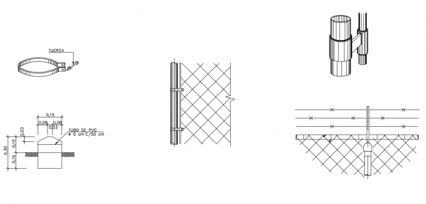 2d cad drawing of fency autocad software