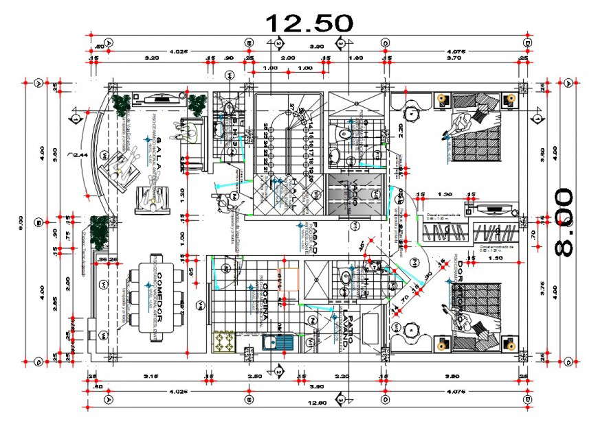 2d cad drawing of foyer area auto cad software 