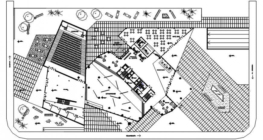 2d cad drawing of huge hotels autocad software
