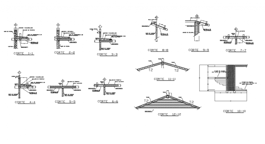 2d cad drawing of roof caser auto cad software