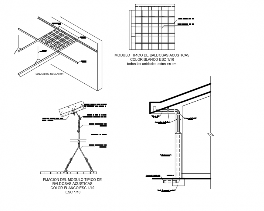 2d cad drawing of roof section autocad software