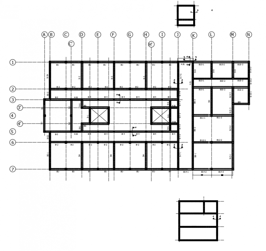 2d cad drawing of room beam plan autocad software
