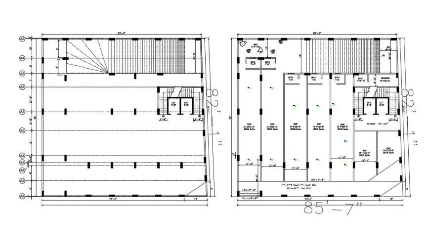 2d cad drawing of shop elevation autocad file