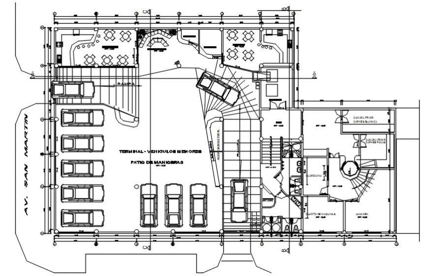 2d cad drawing of shopping center elevation autocad software