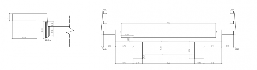 2d cad drawing of sitting bridge autocad software