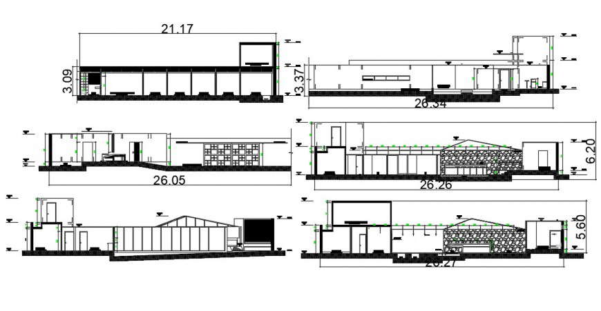2d cad drawing of spa elevation autocad software