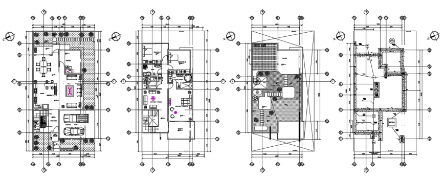 2d cad drawing of the Car pouch area with the foyer area autocad software