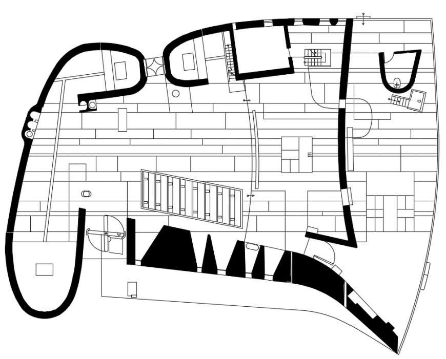 2d cad drawing of top elevation of work office autocad software