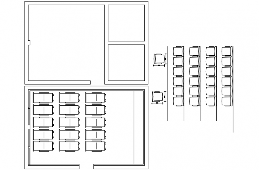 2d cad drawing of tv lounge autocad software