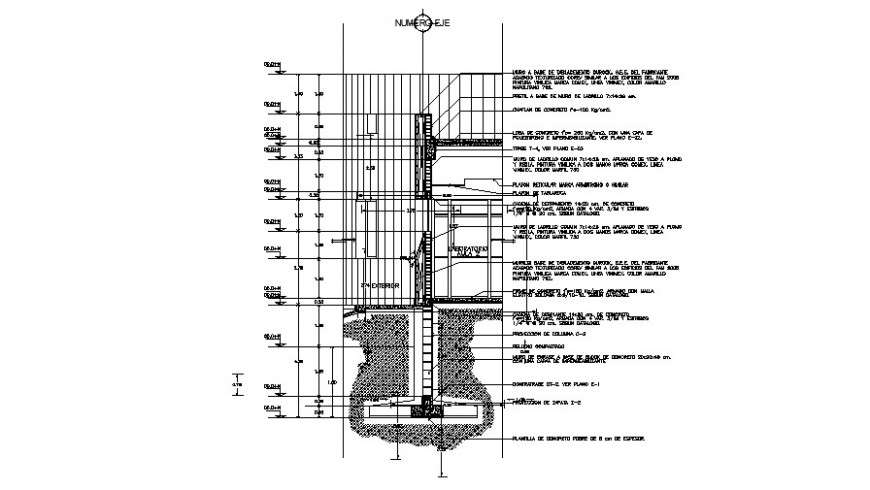 2d cad drawing of wall details auto cad software