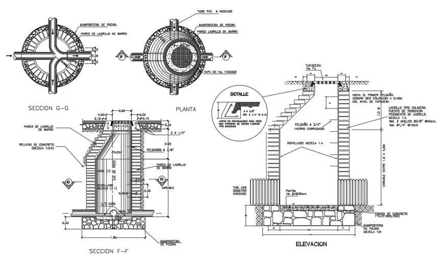 2d cad drawing of water well autocad software