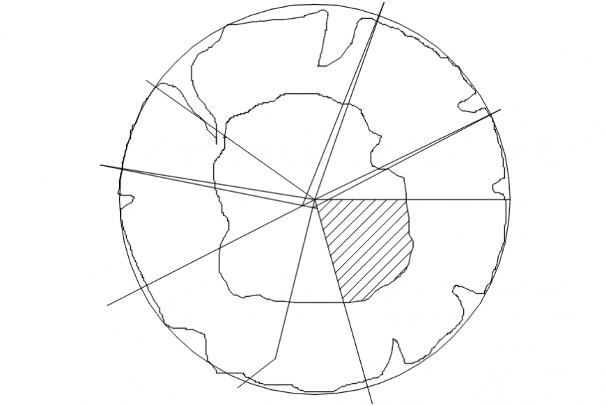 2d detail of tree shades dwg file