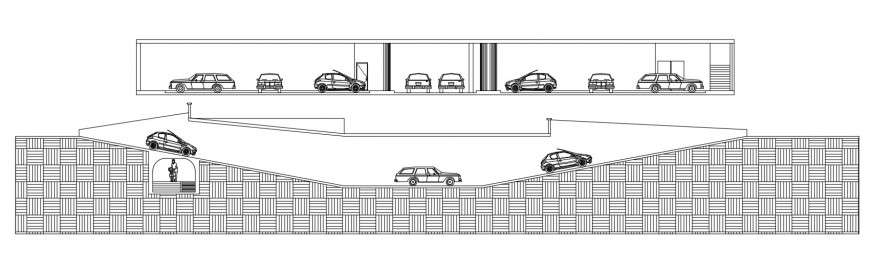 2d Drawings details of basement parking autocad software file
