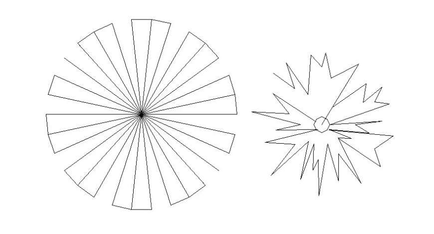2d drawings of landscaping trees block dwg autocad file