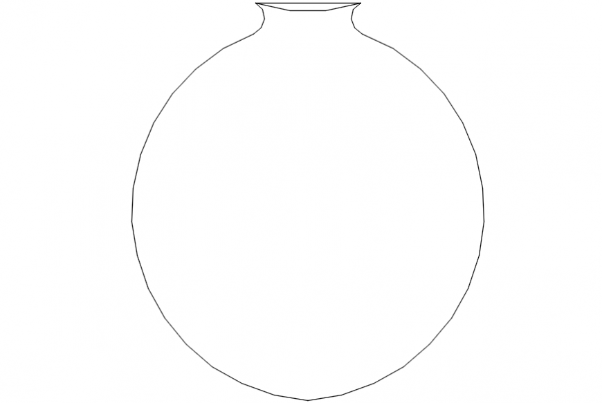 2d drawings of pot autocad softwrae file