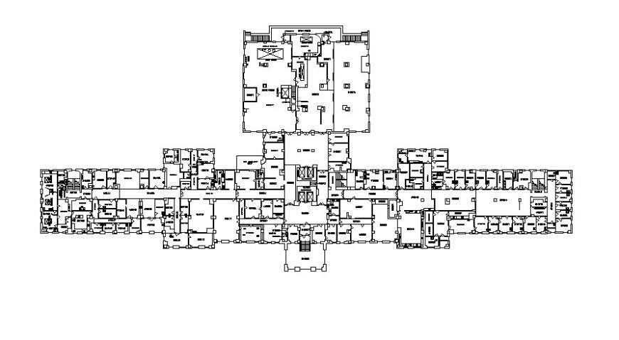 2d hospital floor 2d details AutoCAD file
