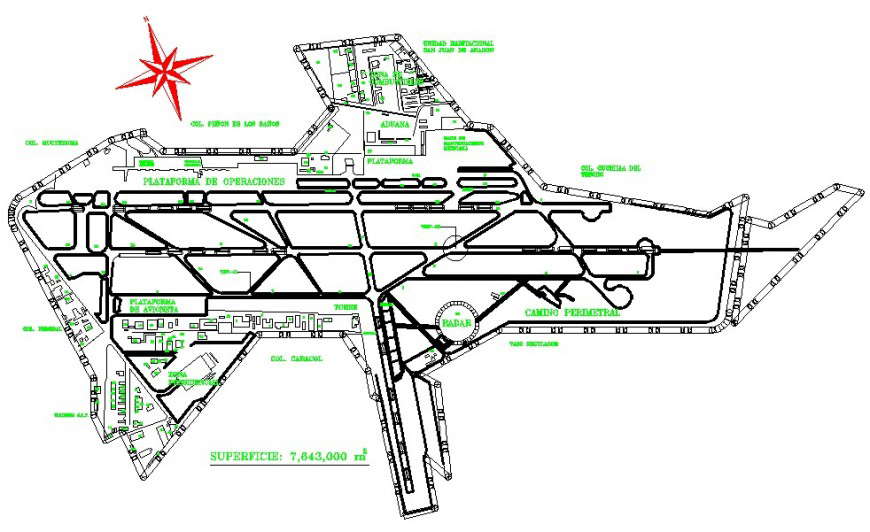 2d International Airport drawing